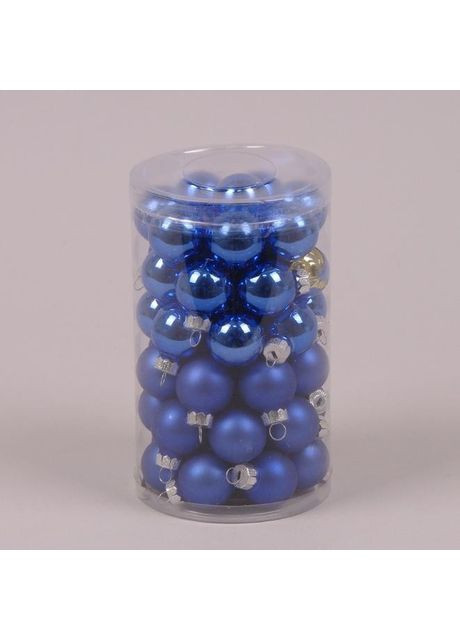 Шары новогодние стеклянные D-2,5 см 48 шт. (44497),, шары на елку, елочные игрушки Flora (360639278)