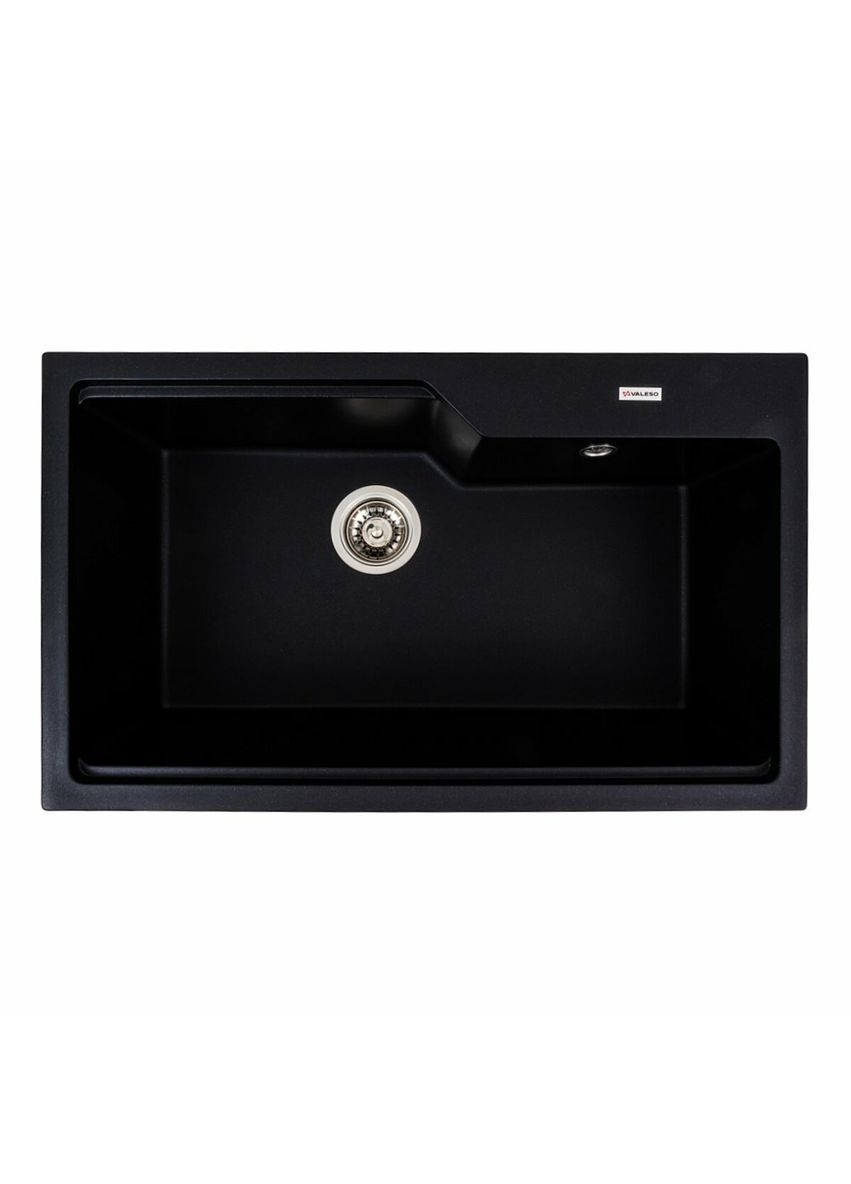 Гранитная мойка для кухни NIKA 7545 матовая Черный металлик Valeso (336936507)
