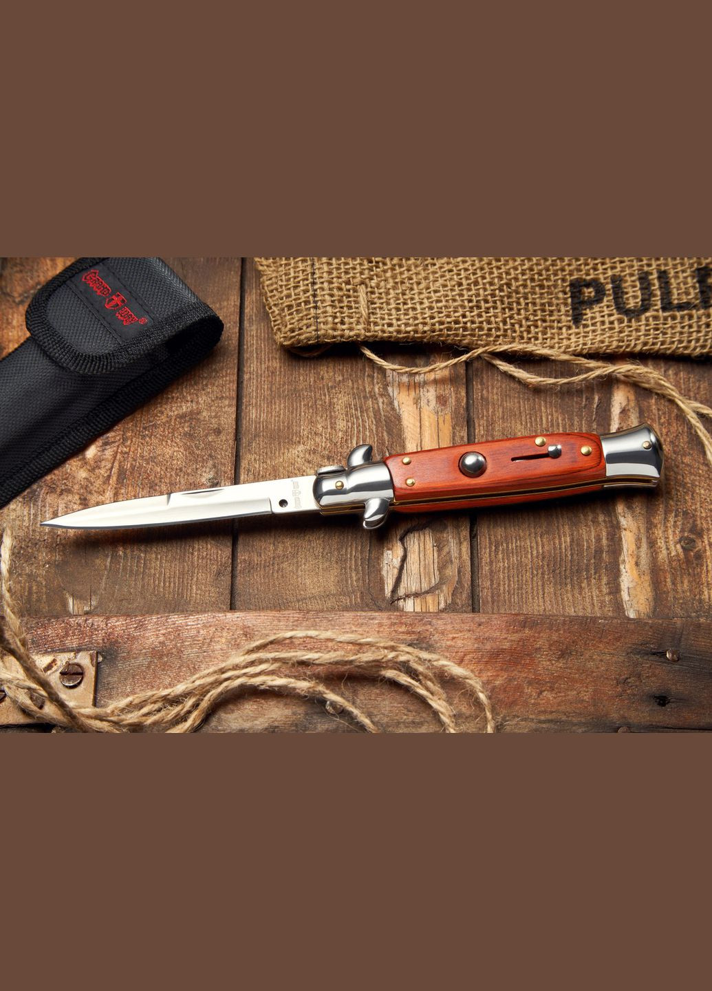 Нож выкидной (на кнопке) стилет (итальянский дизайн) 170201-8 No Brand (370770526)