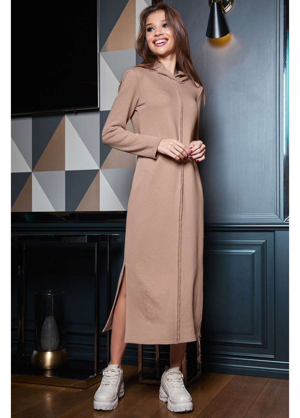 Кофейное платье 1622.4296 Seventeen