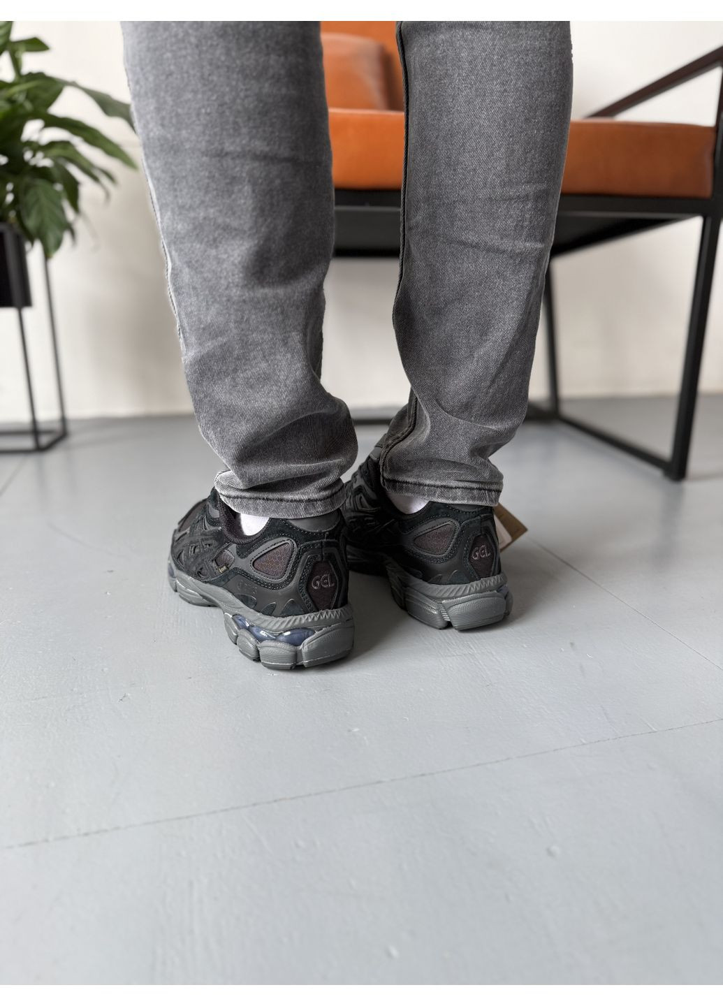 Чорні Осінні кросівки чоловічі asics gel-nyc black suede gore-tex ii асікс гель нюк No Brand