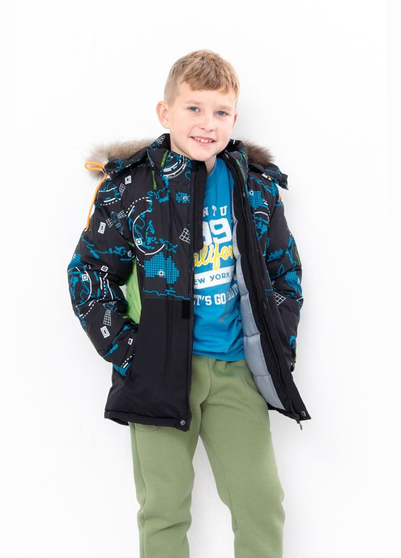 Салатовая зимняя куртка для мальчика (зима) No Brand