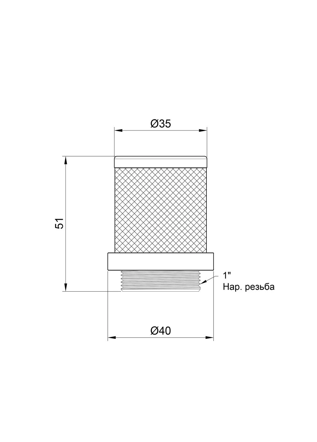 Сітка зворотного клапана Standart 1" SD245W25 Thermo Alliance (400361220)