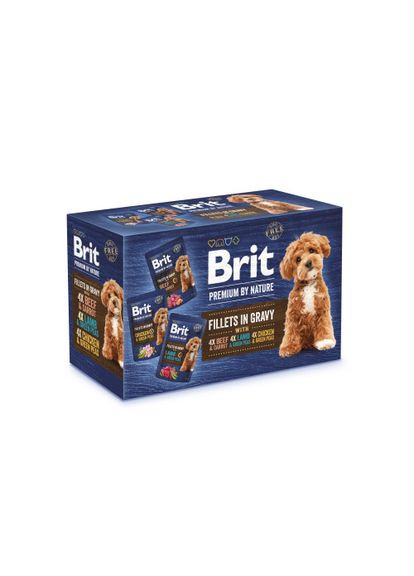 Корм вологий Fillets in Gravy Multipack для собак малих порід філе в соусі Мультипак 12 шт х 85 г Brit Premium (364787088)