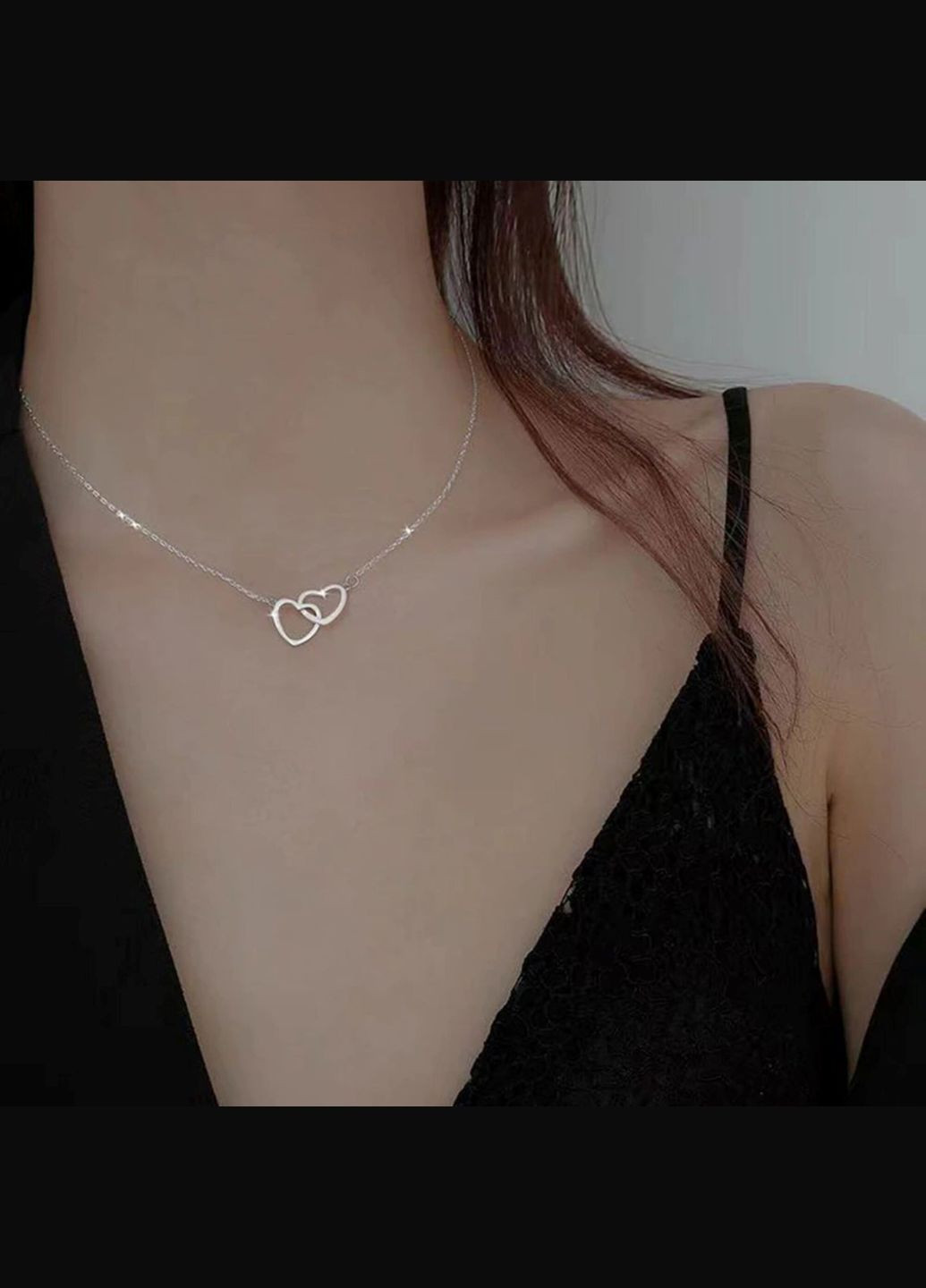 Серебряное колье с сердечками, покрытое позолотой или родием – воплощение нежности и романтики в каждой детали Family Jewelry House (340496802)