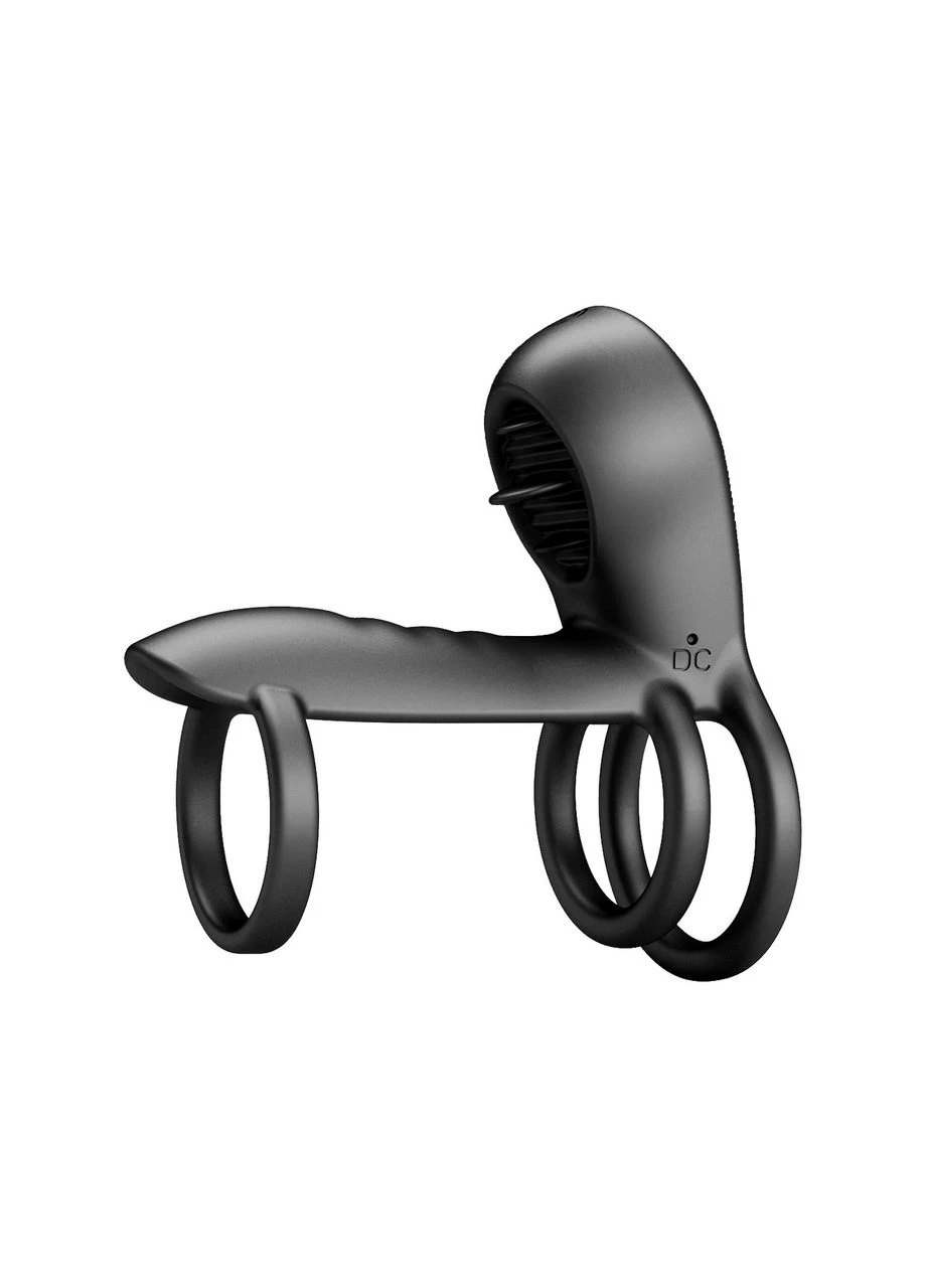 Насадка на член Vibrating Penis Sling Jammy Black Pretty Love (383098845)