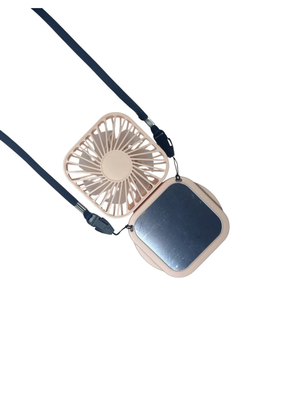 Портативний вентилятор L9 з дзеркальцем, 400mAh Beige VHG (334305137)