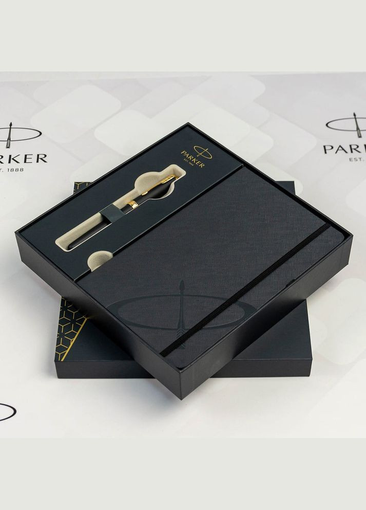 Набір SONNET Matte Black Lacquer GT FP F пір'яна ручка + блокнот 84 811b24 Parker (316518845)