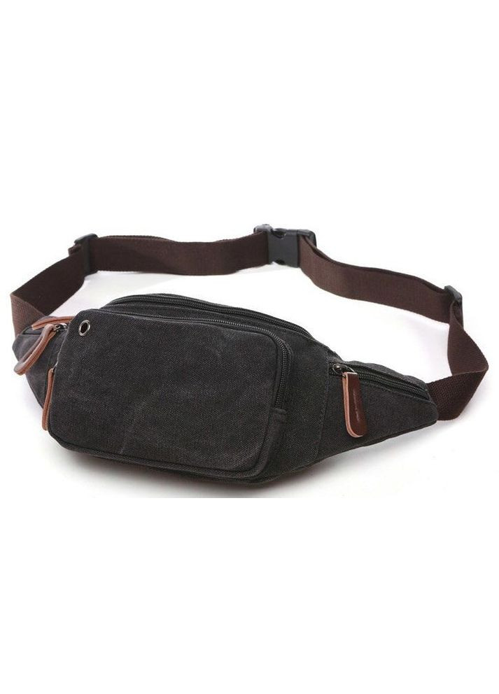 Текстильная сумка поясная с карманами унисекс для путешествий черная (sku_20085) No Brand (329901823)
