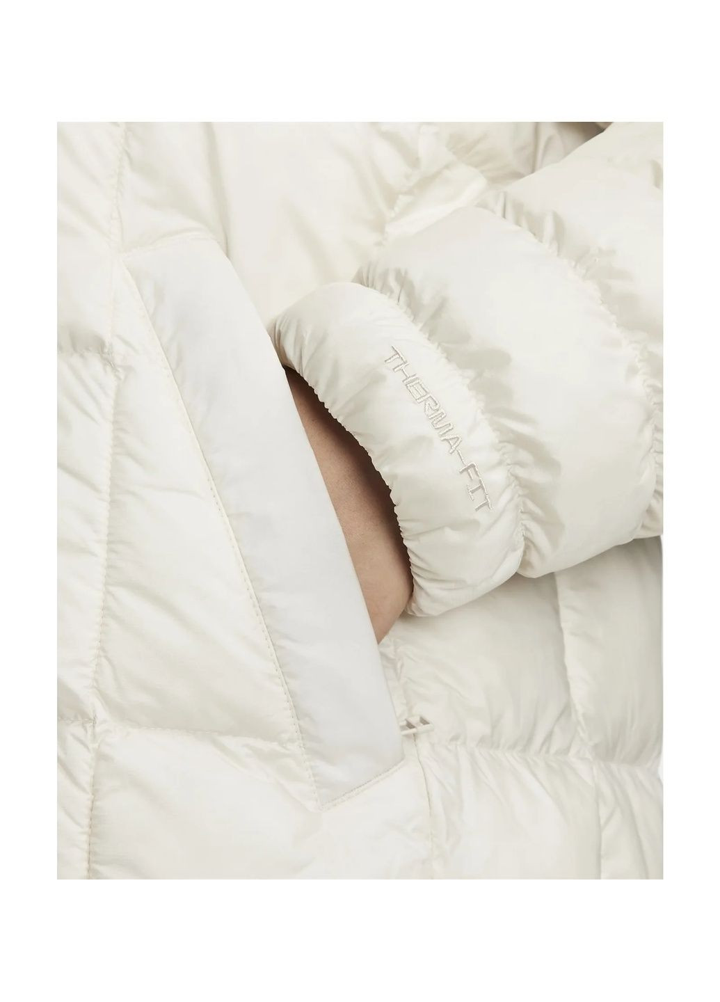 Біла парка жіноча sportswear swoosh puffer primaloft® therma-fit oversized parka white Nike