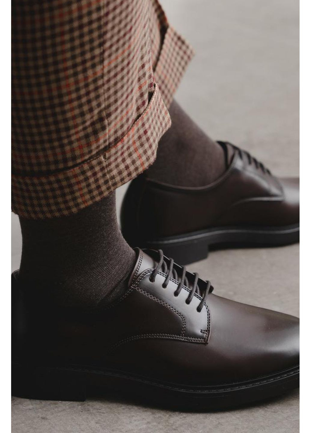 Коричневые высокие носки-гольфы мужские из шерсти мериноса 008 merino wool Steven (369503181)