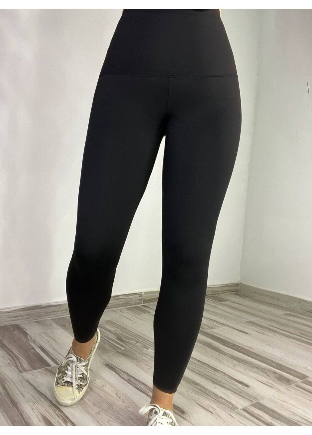 Черные демисезонные лосины женские you are peri 1929 широкий пояс утяжка пуш ап черные No Brand