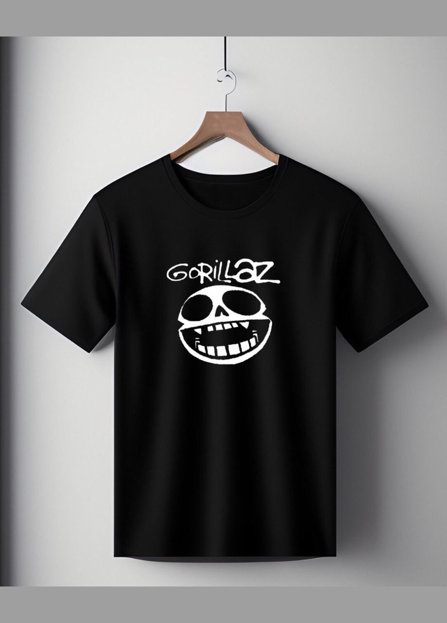 Футболка черная оверсайз унисекс с принтом "Gorillaz" Handmade (308245269)