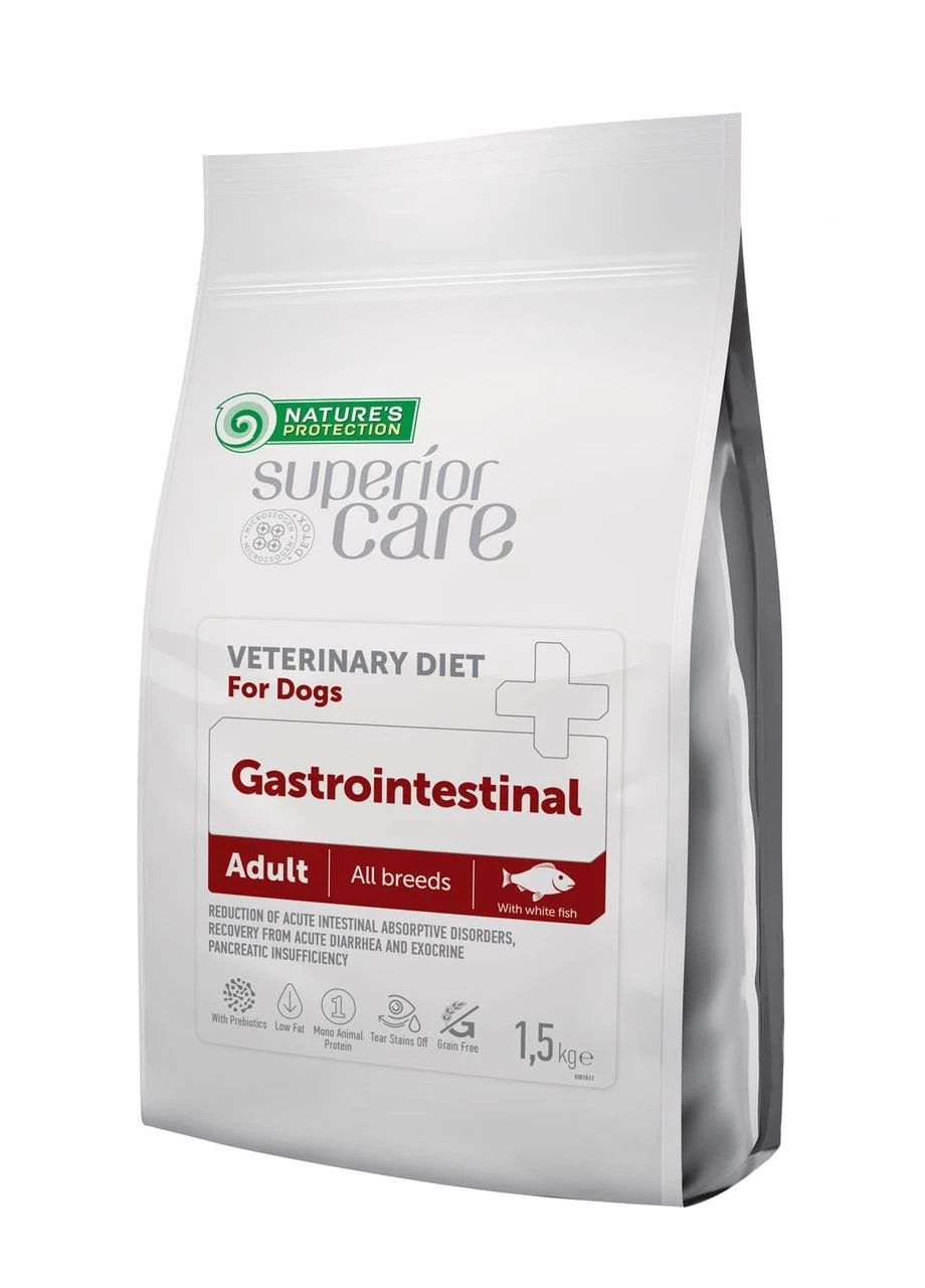 Ветеринарный диетический корм, Superior Care, Veterinary Diet Gastrointestinal, 1,5 кг (*) Nature's Protection (401960504)