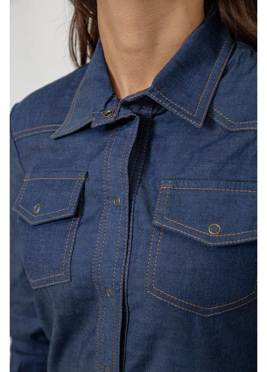 Синяя кэжуал рубашка Ager