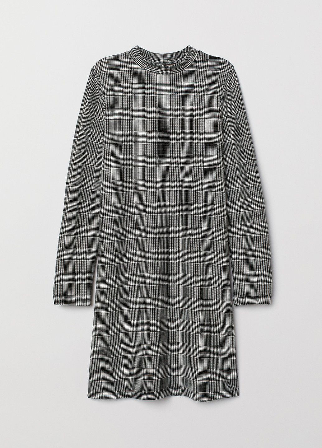 Черно-белое кэжуал платье H&M с абстрактным узором