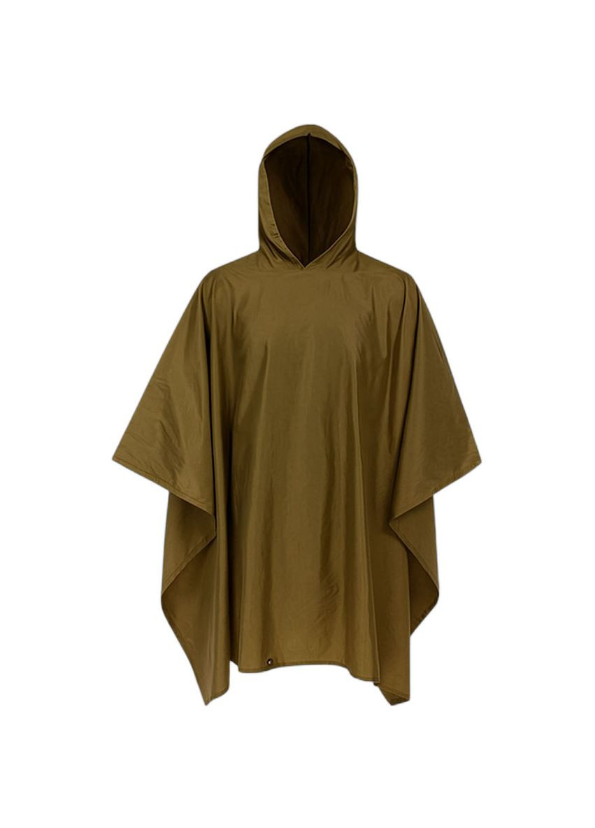 Дощовик-пончо багаторазовий туристичний для полювання, риболовлі на липучці з капюшоном LU-029GR Хакі LUGI (370708043)