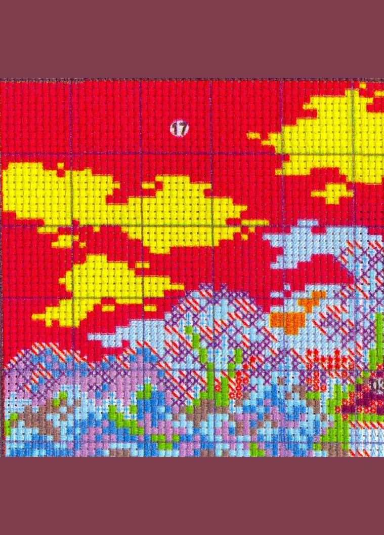 Набір для вишивання за нанесеною на канву схемою "The hometown of Pansy". AIDA 14CT printed 36*29 см Joy Sunday (313612958)