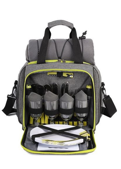 Набір для пікніка TE-420 Picnic, сірий з чорним Time Eco (329407360)