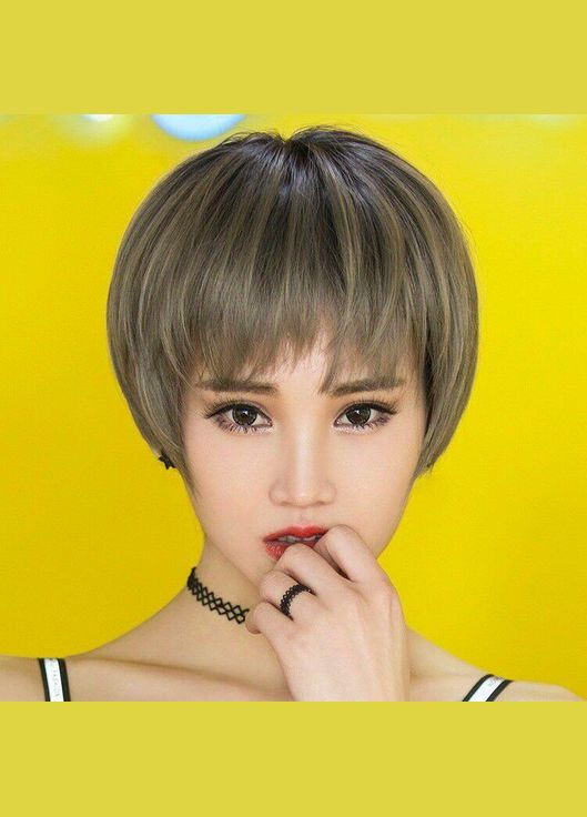 Перука коротке волосся попелясто-руса No Brand (315892158)