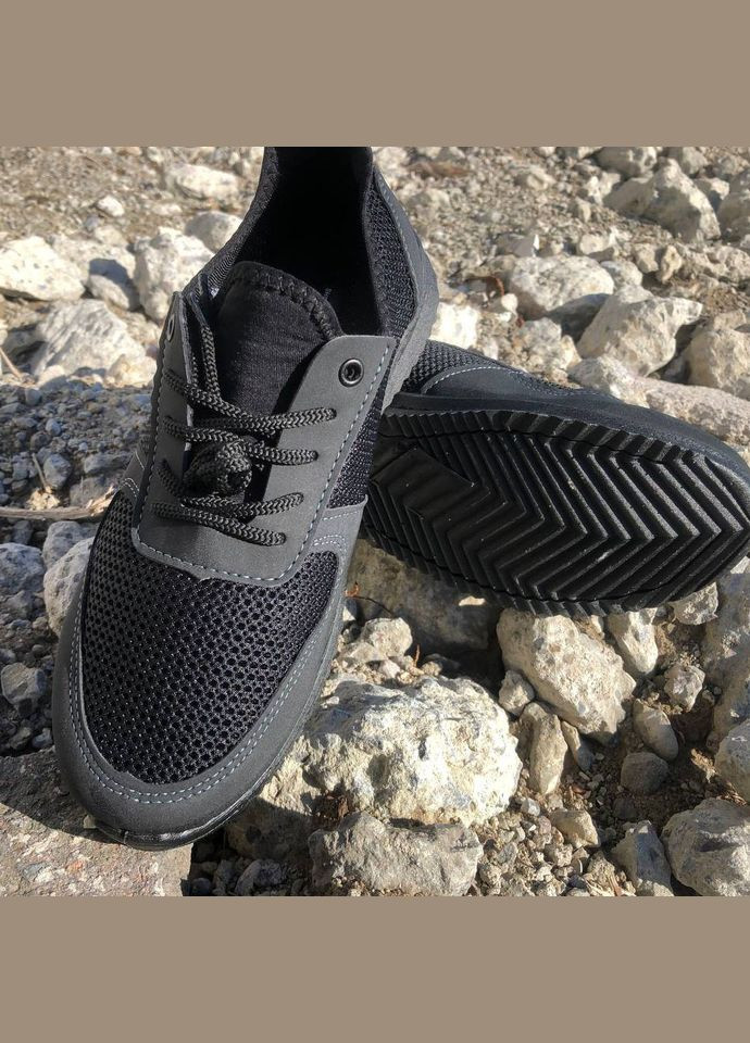 Чорні Літні чоловічі кросівки із сітки Trend 45612