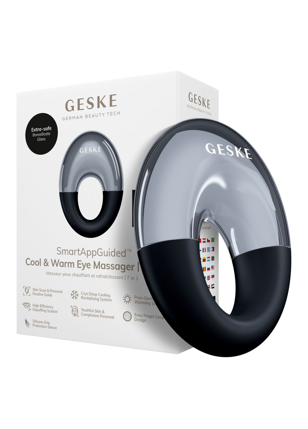 Масажер для очей Cool&Warm Eye Massager 7в1 black GESKE (341525896)