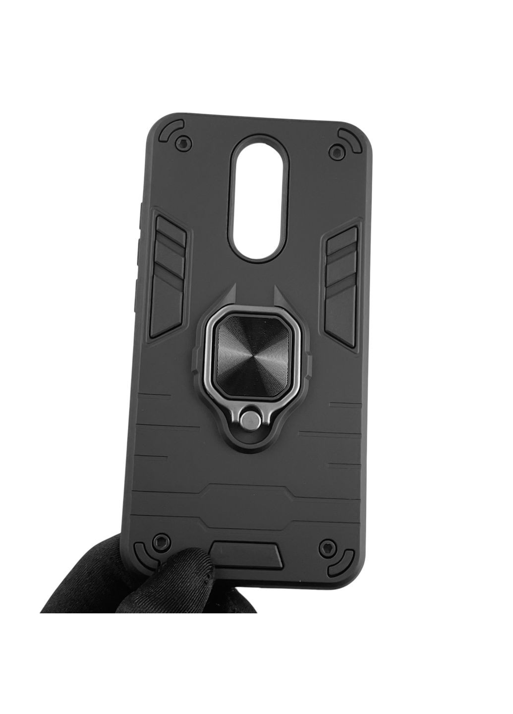 Чехол для телефона Redmi 8 бронированный с магнитным кольцом-держателем на сяоми редми 8 чёрный Xiaomi (366231365)