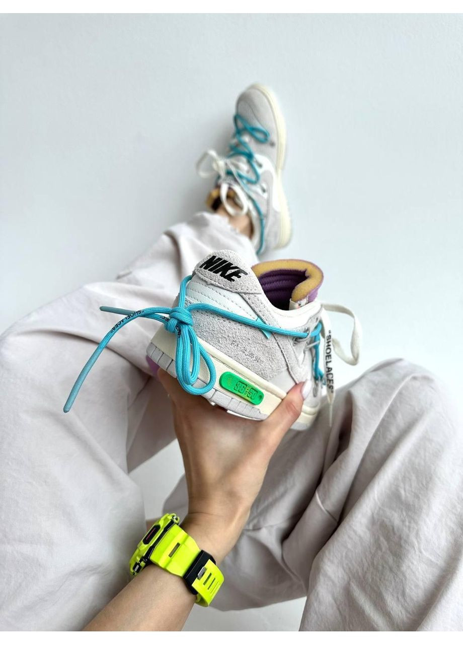 КРОСІВКИ ЖІНОЧІ NIKE SB DUNK LOW X OFF WHITE LOT 36:50 НАЙК СБ ДАНК No Brand білі демісезони (367175342)