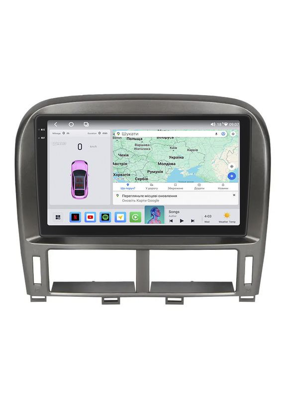 Магнитола 9" для Toyota Celsior III (F30) Рестайлинг ver 2 2003-2006 4/64 QLED CarPlay 360 Prime 5 шт. Lesko (336204633)