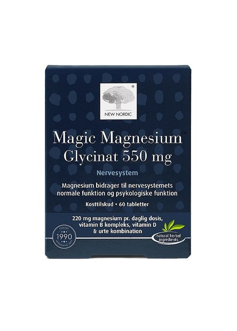 Харчова добавка "Магній гліцинат 550 мг" Magic Magnesium Glycinat 550 Mg 60шт (1397836-29729110) New Nordic (368623658)