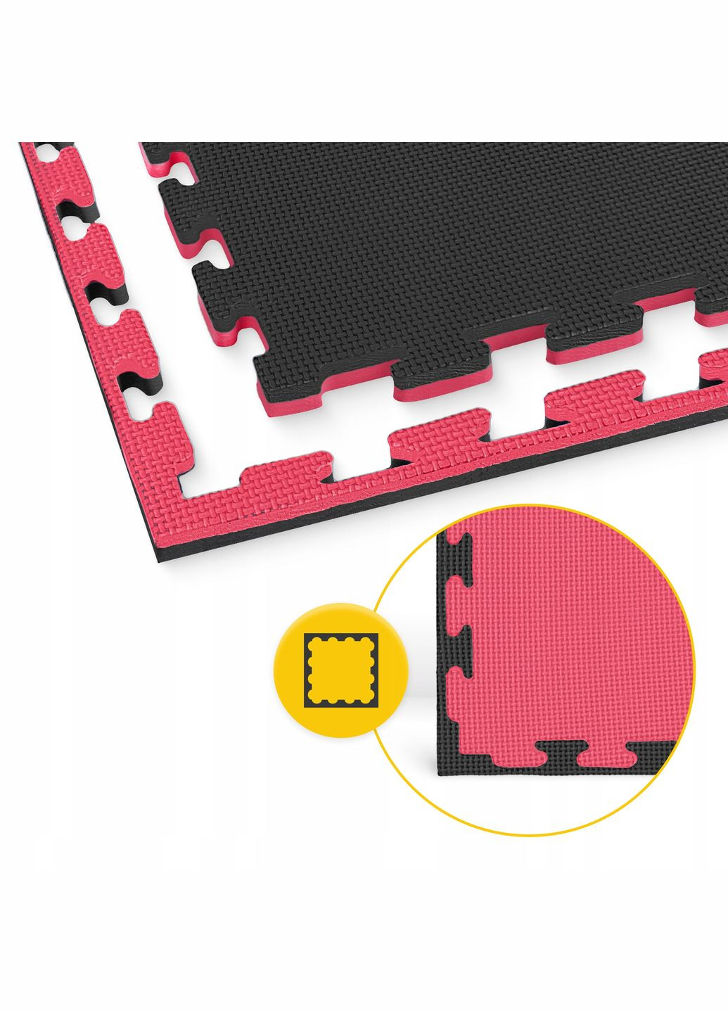Мат-пазл (ласточкин хвост) Mat Puzzle EVA 100 x 100 x 2 cм Black/Red (P-5907739310637) 4FIZJO (333652156)