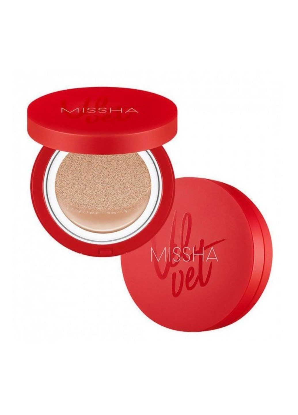 Тональный кушон для лица с матовым финишем Velvet Finish Cushion SPF50+/PA+++ №21 15 мл MISSHA (289134623)