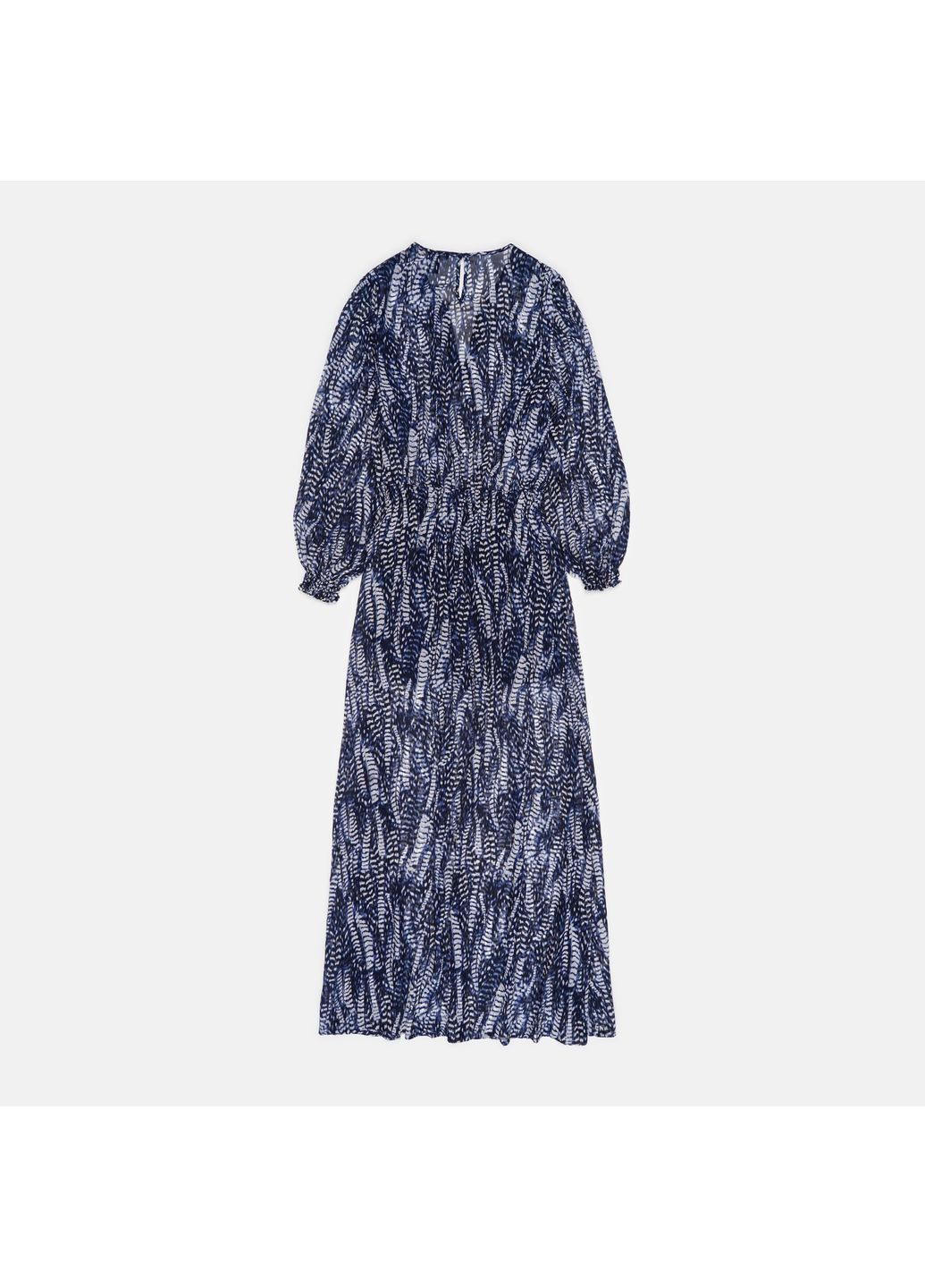 Синее кэжуал платье H&M с рисунком