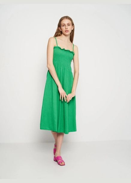 Зеленое повседневный платье б/р H&M однотонное