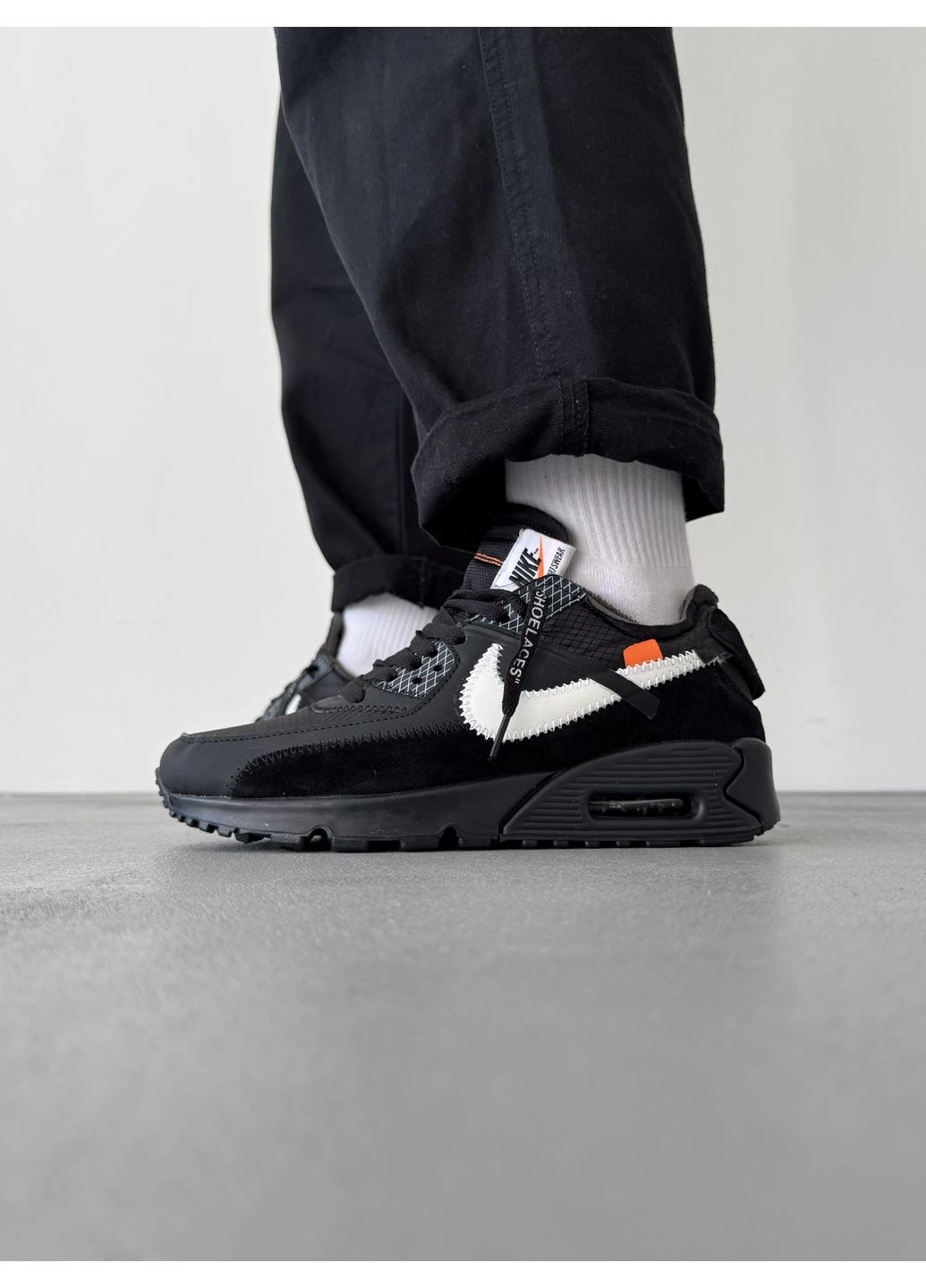 Белые летние кроссовки nike air max x 90 gpx black найк аир макс тн плюс No Brand