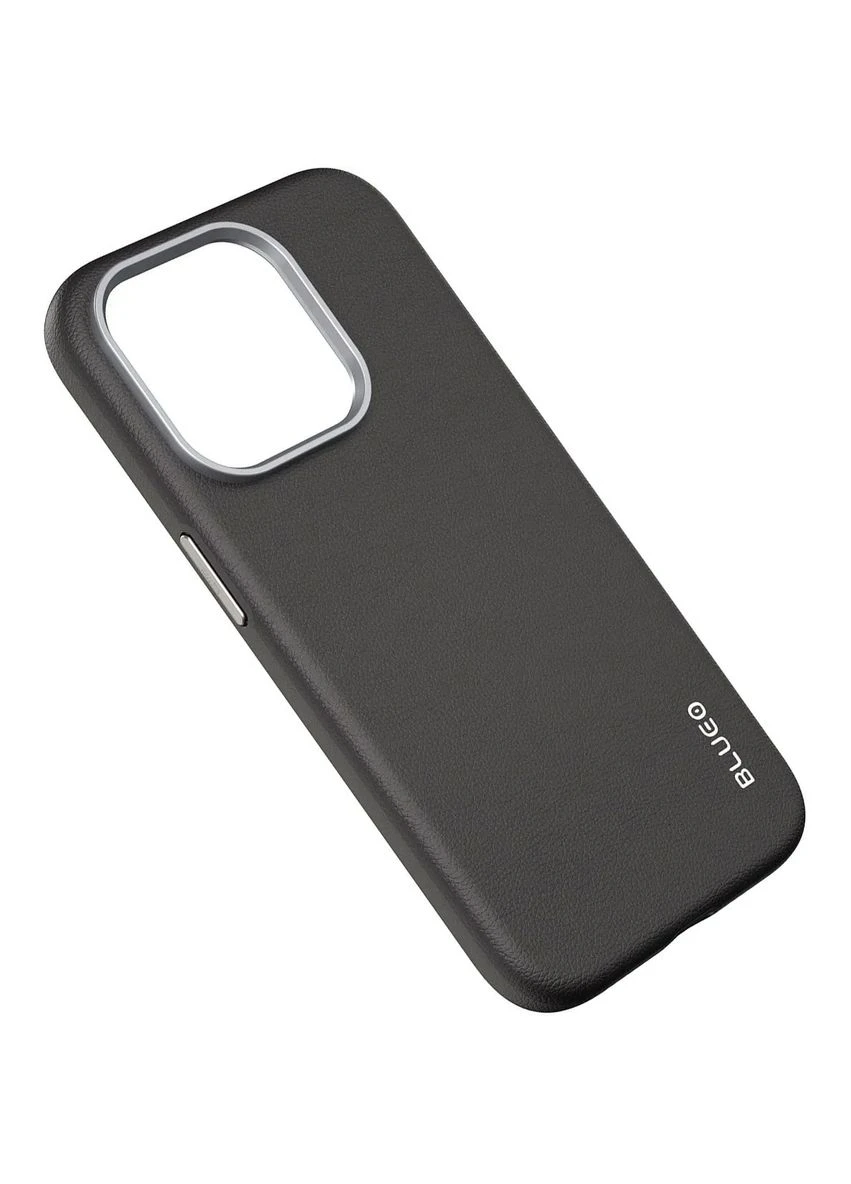 Чохол Leather Case with MagSafe для Apple iPhone 15 Pro Black (B52-I15PBLK) [118422] Blueo (400884341)