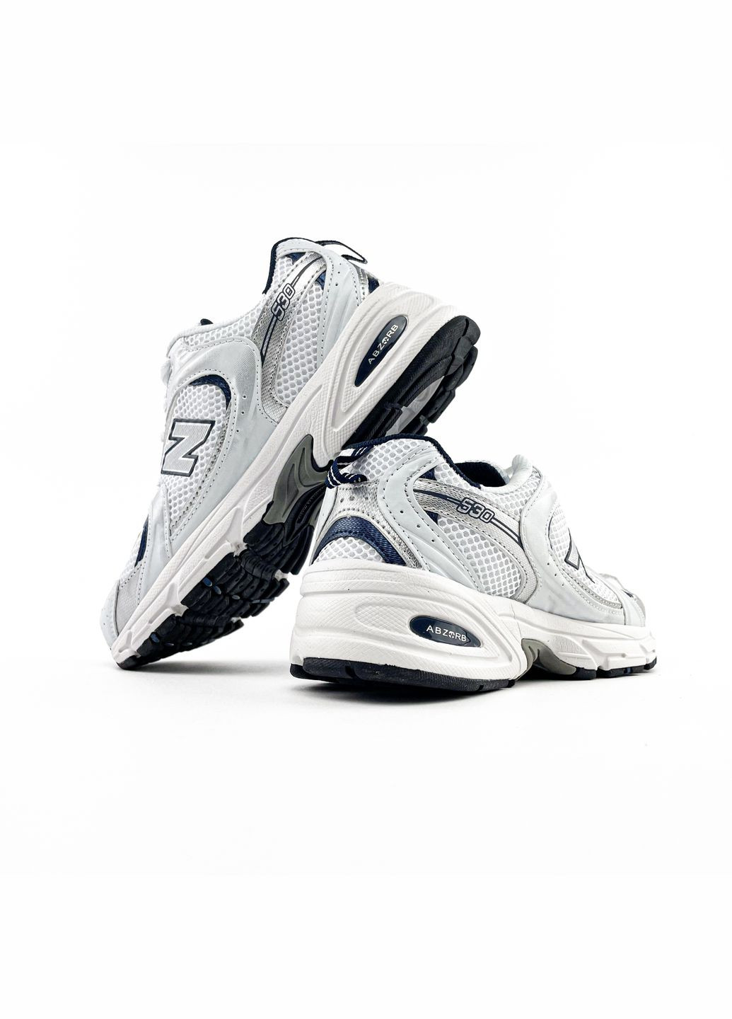 Кросівки жіночі і чоловічі New Balance 530 white gray | Нью Беланс 530 білі сірі No Brand білі всесезони (314794776)