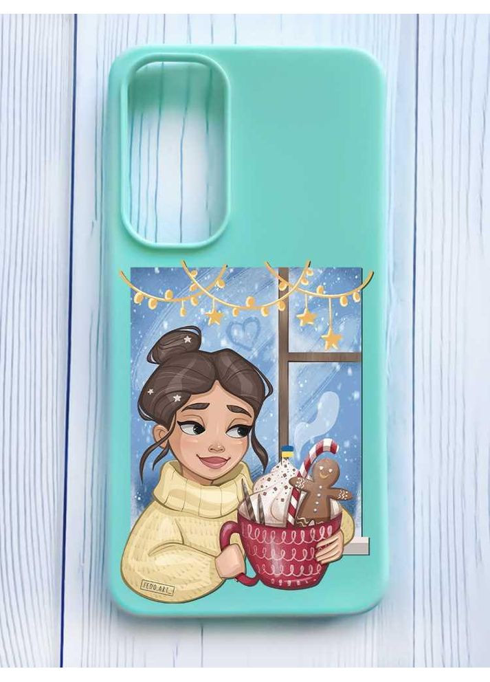 Матовый чехол на Samsung Galaxy A35 (A356) Украиночка с какао (принт 197) Creative (362969248)