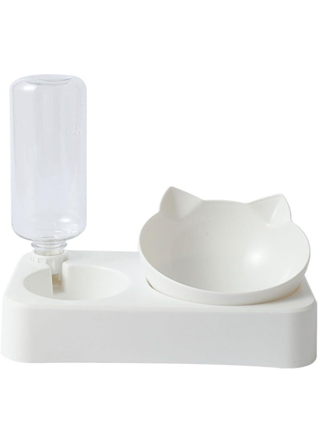 Автопоилка и миска для кошек и собак двойная с резервуаром для воды, пластик, 500 мл China (351854984)
