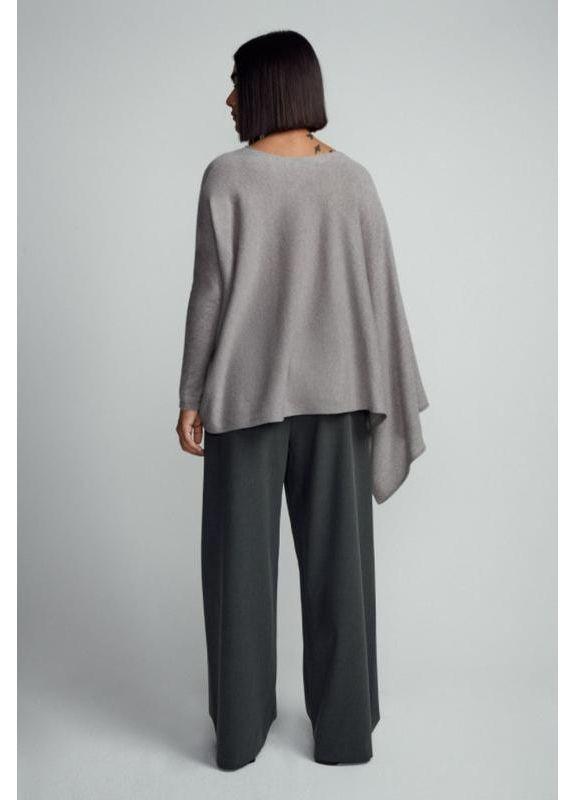 Сірий вовняний светр асиметричного крою Zara