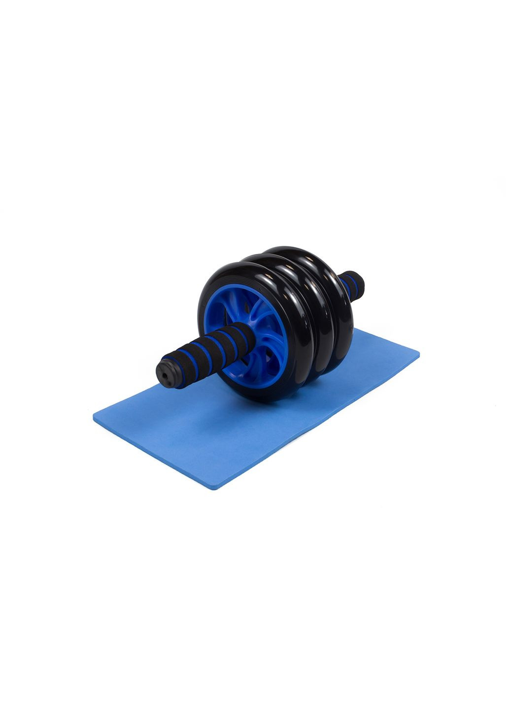 Ролик для пресса с ковриком Синий (3 колеса) EasyFit (356764517)
