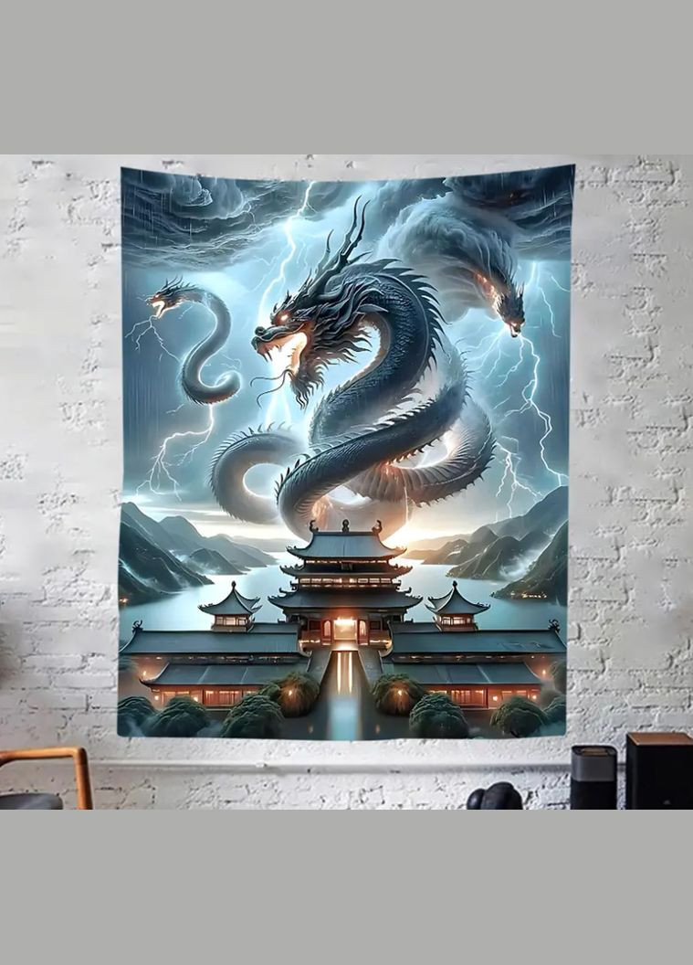 Гобелен настінний Китайський Дракон картина на тканині 150х130 см No Brand (348437721)
