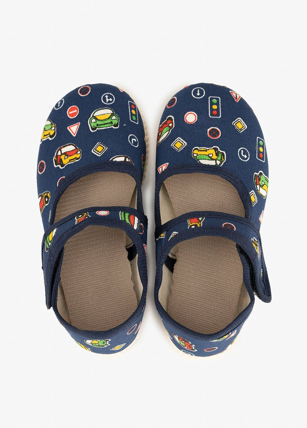 Синие тапочки для мальчика 0115 синие машинки shop (2000991044753) Берегиня