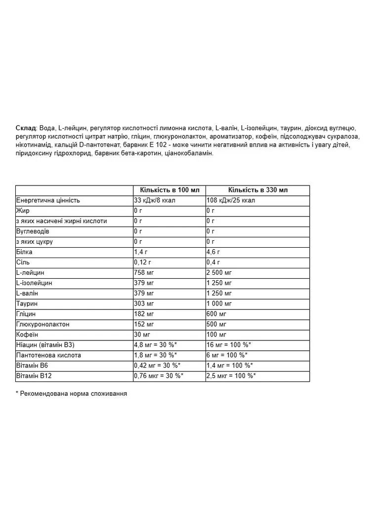Энергетический напиток BCAA Energy Drink Юзу и абрикос 330 мл Nutrend (361117296)