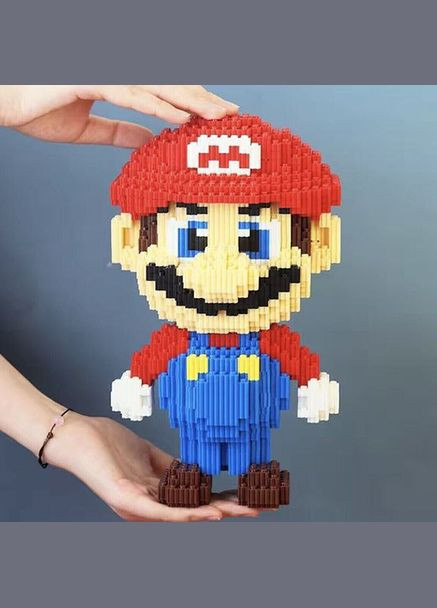 сертифицированный безопасный пластик высокого качества 4580 деталей 28*18 см No Brand Конструктор Mario (329692531)