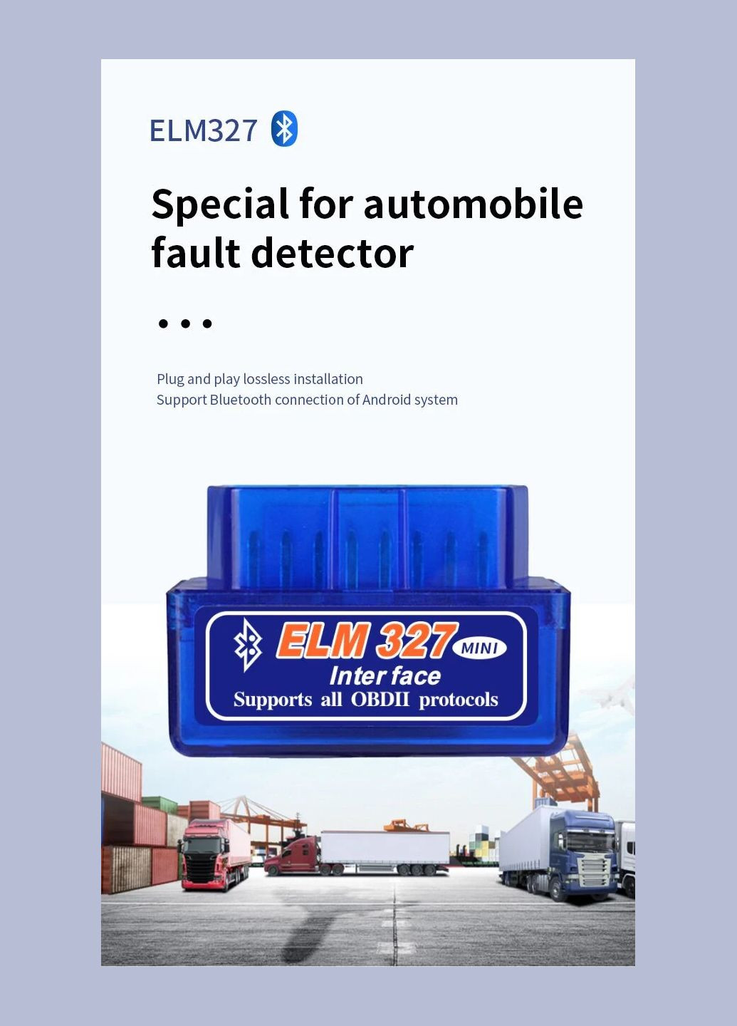 327 Mini V2.1 Bluetoothдетектор OBD Dual Mode 5.1 Bluetooth сканер неисправности автомобиля ELM (297707683)