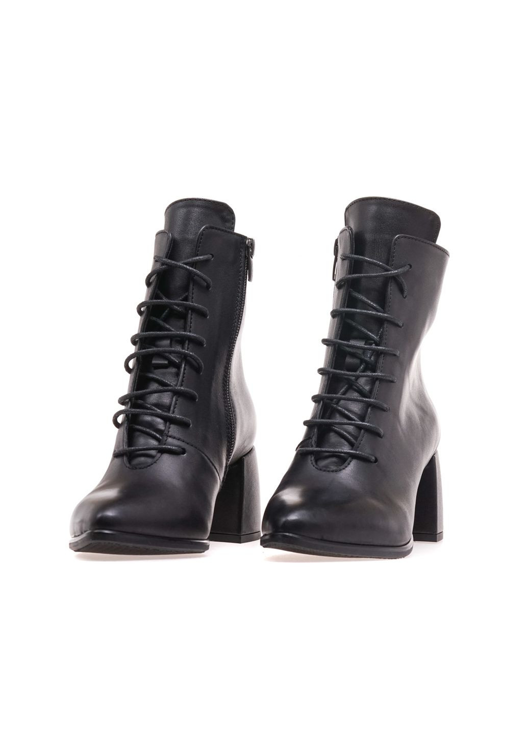 Осенние ботинки женские 8852-f/black leather Stepter