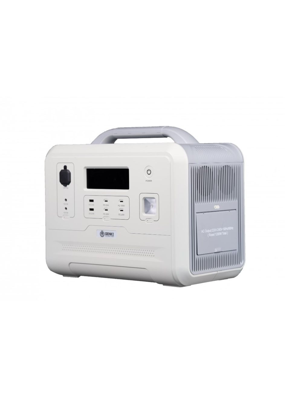 Портативна зарядна станція GK-1200 (1200 Вт, LiFePo4) електростанція (41252) Genki (303209191)