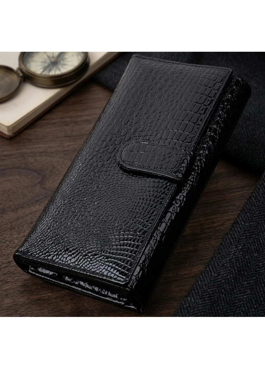 Лакированный кожаный кошелек с блоком для кредитных карт 22683 st leather (391772592)