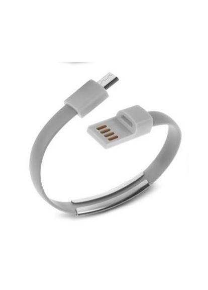 Кабель-браслет micro USB 2.0, сірий RTL China (370976599)